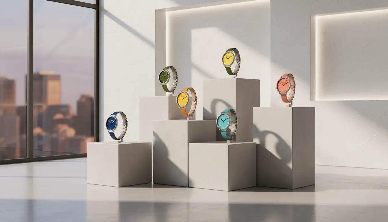 Nomos Tangente with colorful dial variations