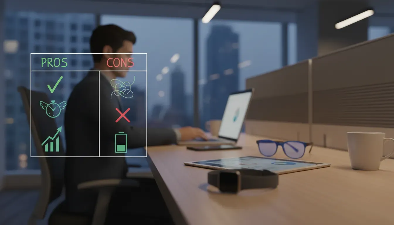 Analyzing the daily pros and cons of smart watches in an office environment